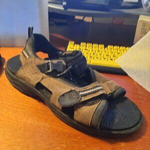 Route 66 Men Hiking Sandal Brown Black Hook & Loop Sz14 (12 Inch) Preloved Good